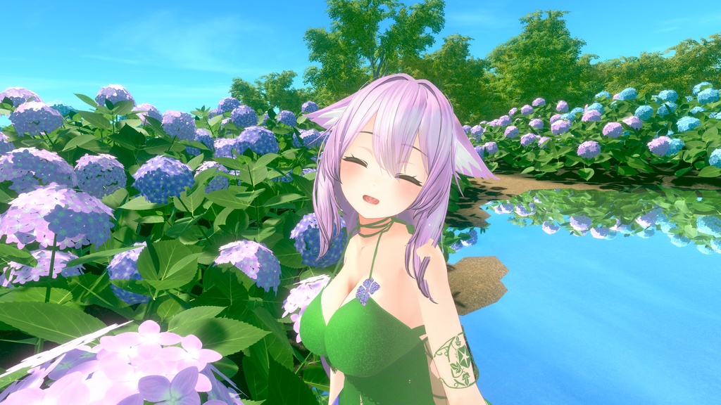 VRChatアバター向け衣装"フルーリドレス"【6アバター対応】