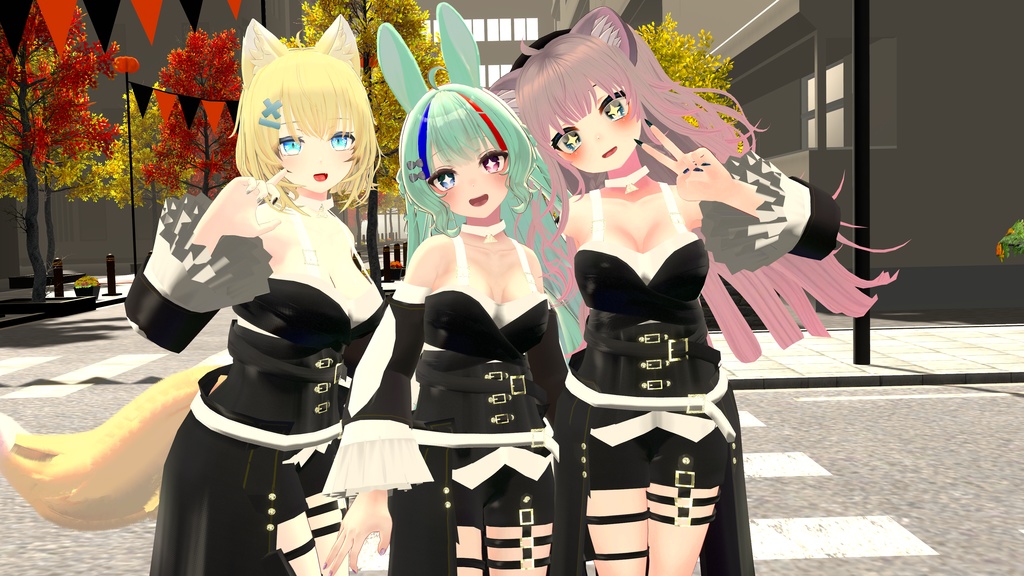 VRChatアバター向け衣装"ΣMonochrome"【35アバター対応】