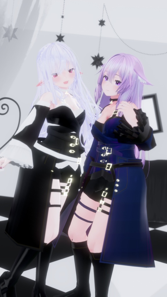 VRChatアバター向け衣装"ΣMonochrome"【35アバター対応】