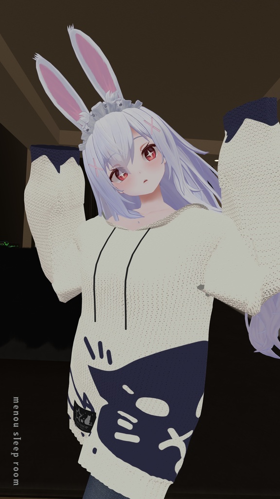 VRChat向け衣装オーバーサイズニットパーカー 【59アバター対応】