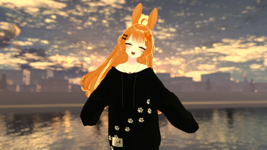 VRChat向け衣装オーバーサイズニットパーカー 【59アバター対応】