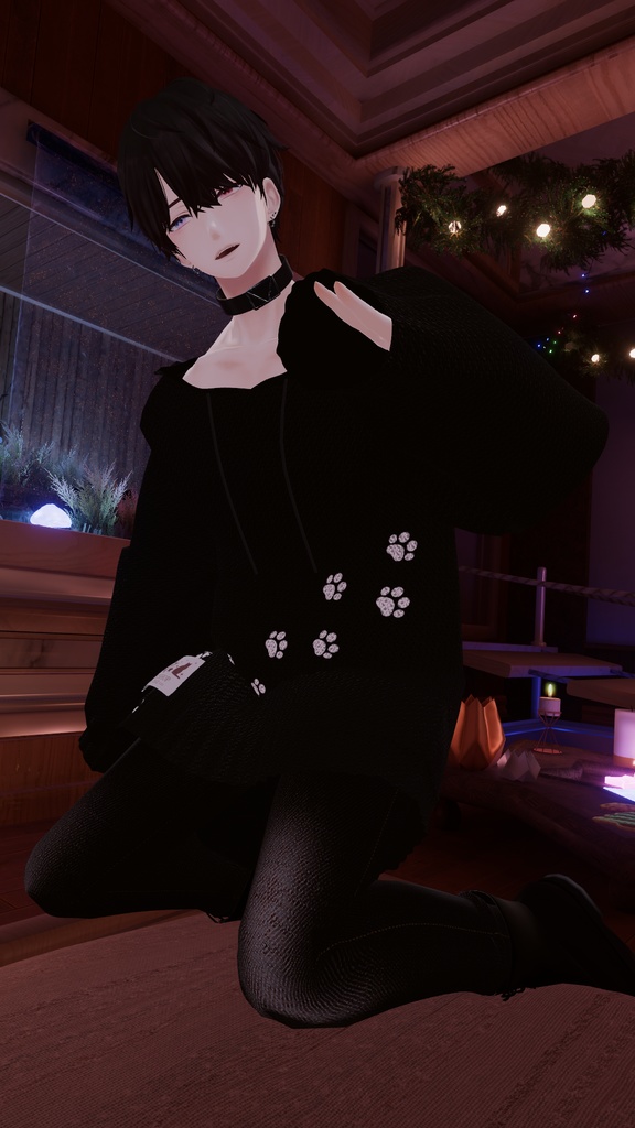 VRChat向け衣装オーバーサイズニットパーカー 【59アバター対応】