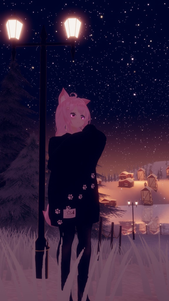 VRChat向け衣装オーバーサイズニットパーカー 【59アバター対応】