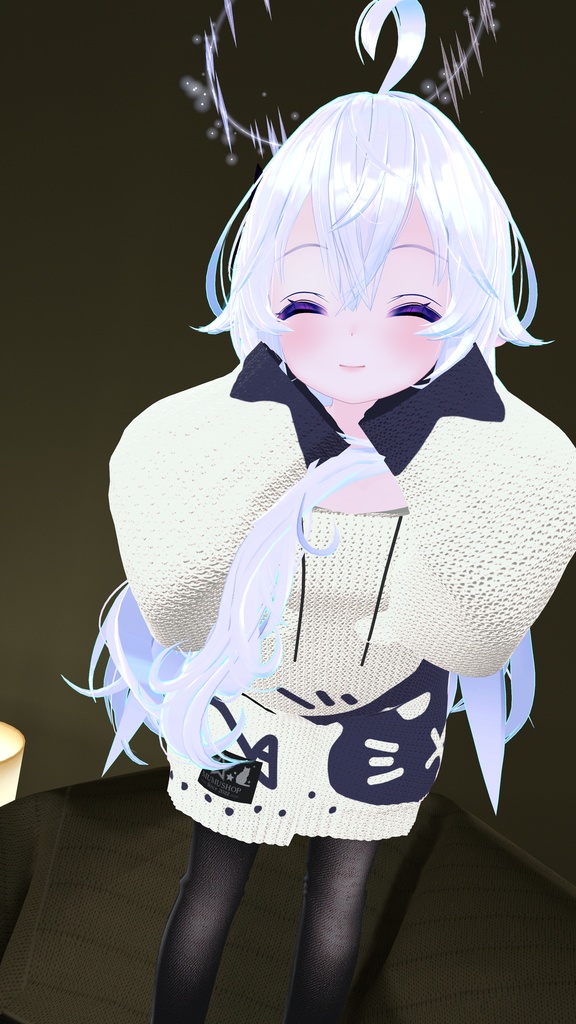 VRChat向け衣装オーバーサイズニットパーカー 【59アバター対応】