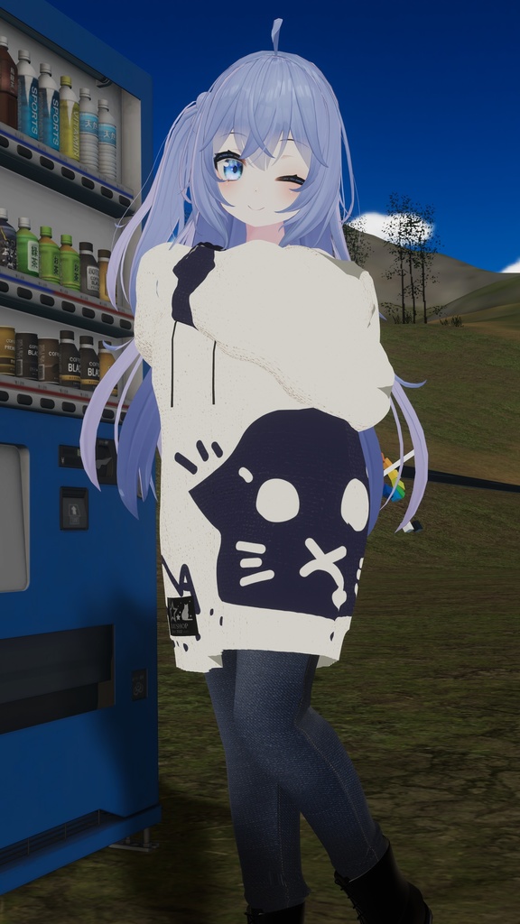 VRChat向け衣装オーバーサイズニットパーカー 【59アバター対応】