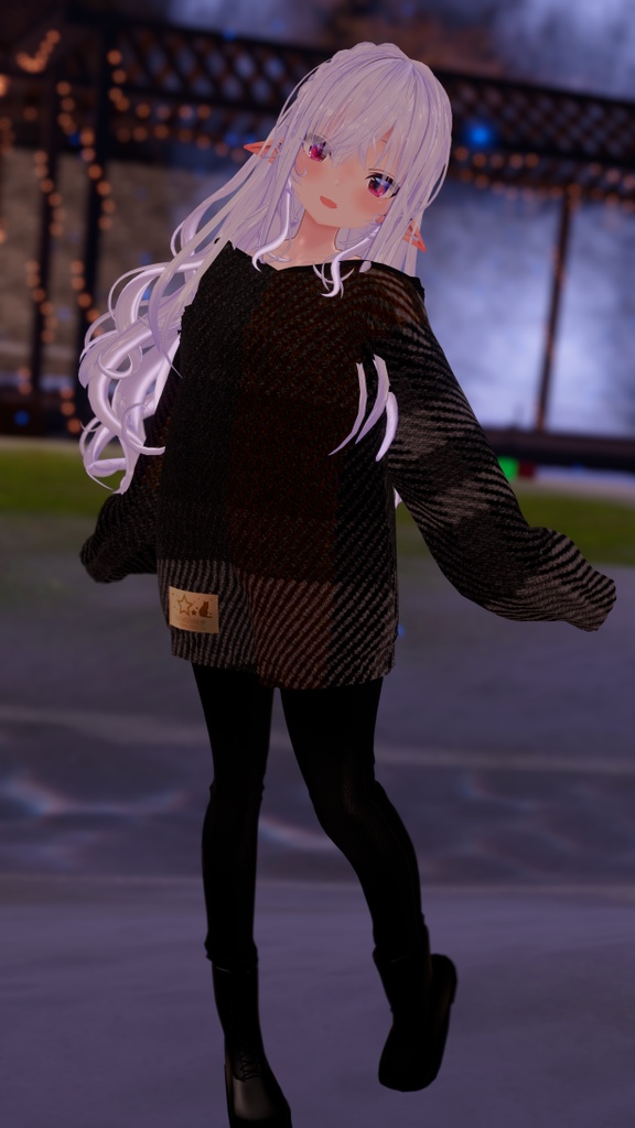 VRChat向け衣装オーバーサイズニットパーカー 【59アバター対応】