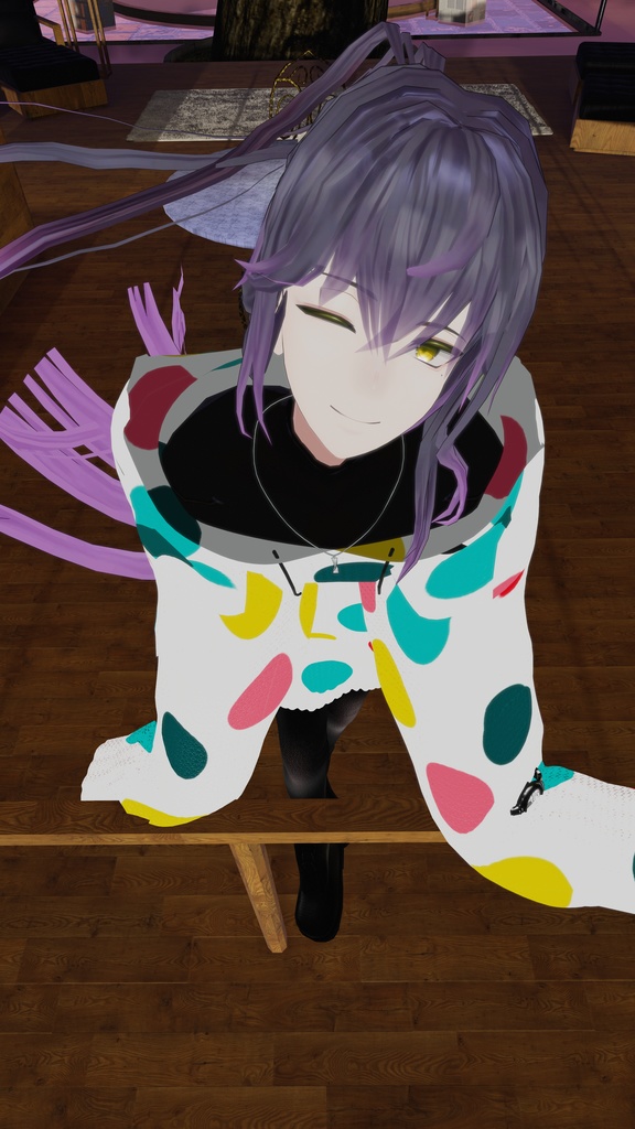 VRChat向け衣装オーバーサイズニットパーカー 【59アバター対応】