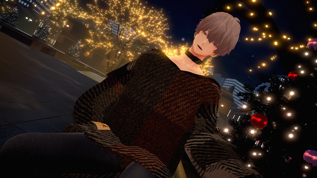 VRChat向け衣装オーバーサイズニットパーカー 【59アバター対応】