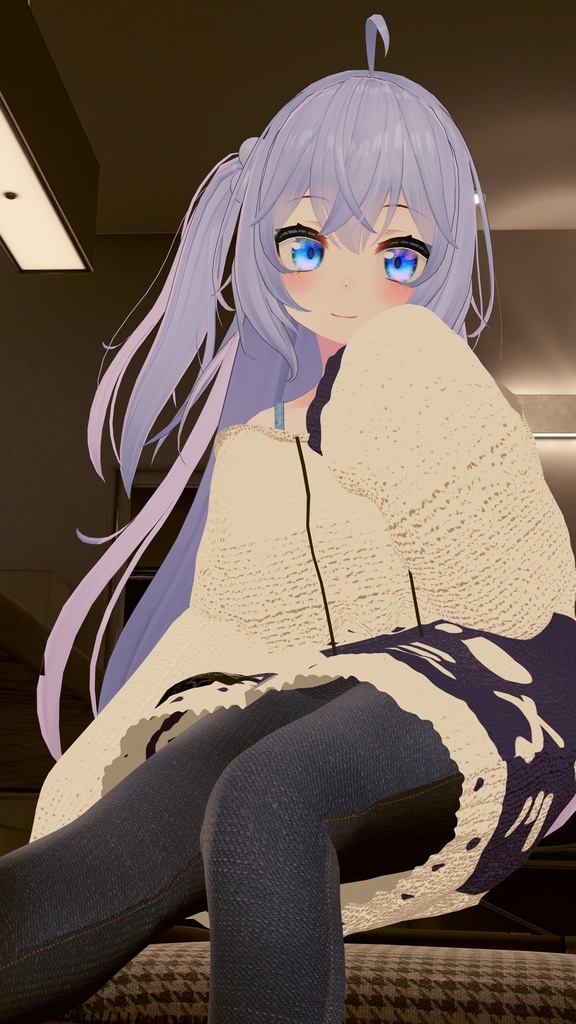 VRChat向け衣装オーバーサイズニットパーカー 【59アバター対応】