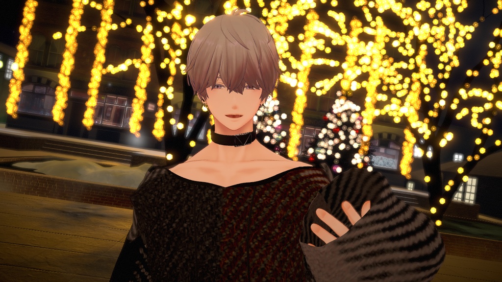 VRChat向け衣装オーバーサイズニットパーカー 【59アバター対応】