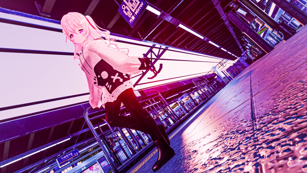 VRChat向け衣装オーバーサイズニットパーカー 【59アバター対応】