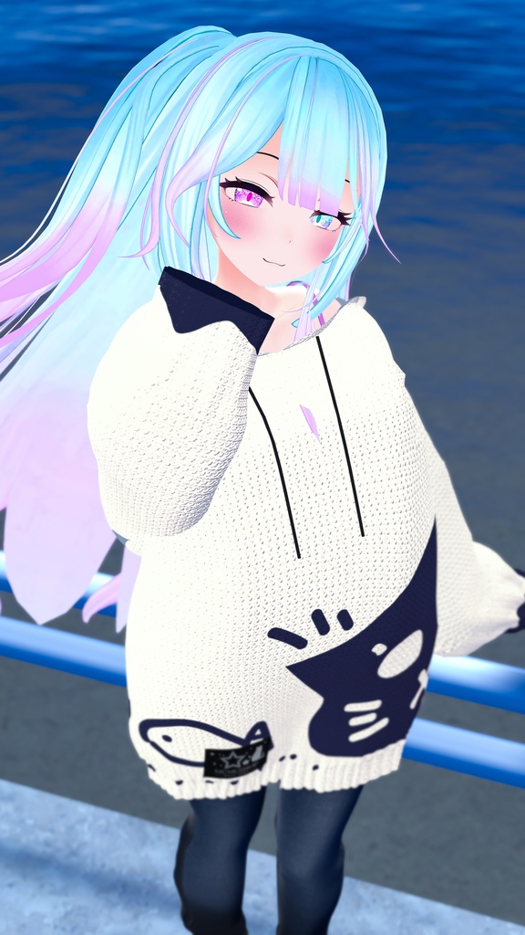 VRChat向け衣装オーバーサイズニットパーカー 【59アバター対応】