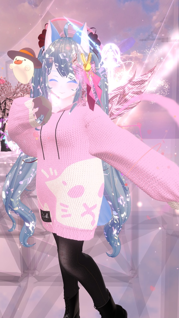 VRChat向け衣装オーバーサイズニットパーカー 【59アバター対応】