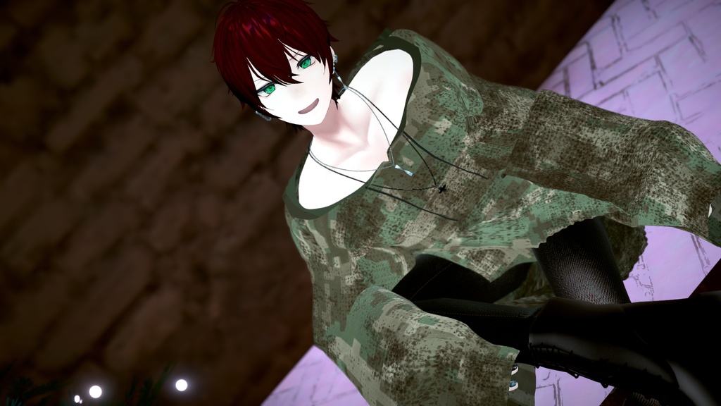 VRChat向け衣装オーバーサイズニットパーカー 【59アバター対応】