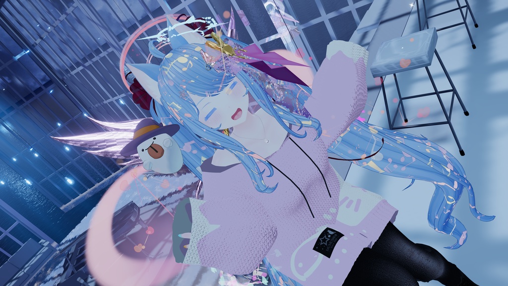 VRChat向け衣装オーバーサイズニットパーカー 【59アバター対応】