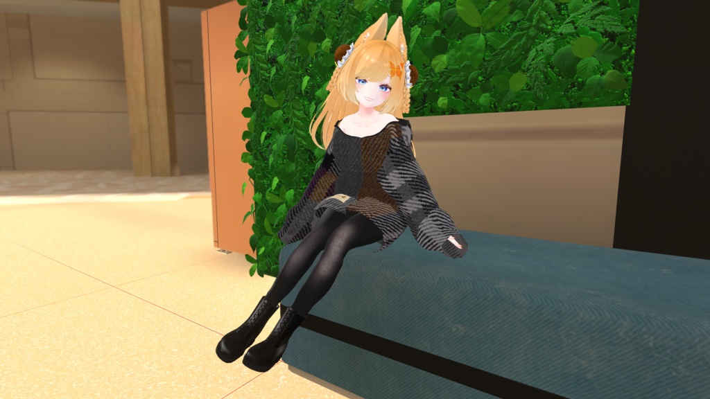 VRChat向け衣装オーバーサイズニットパーカー 【59アバター対応】