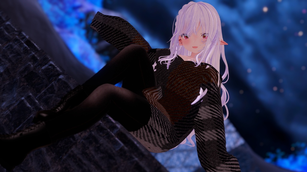 VRChat向け衣装オーバーサイズニットパーカー 【59アバター対応】