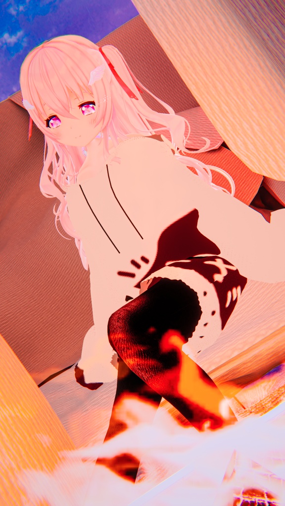 VRChat向け衣装オーバーサイズニットパーカー 【59アバター対応】