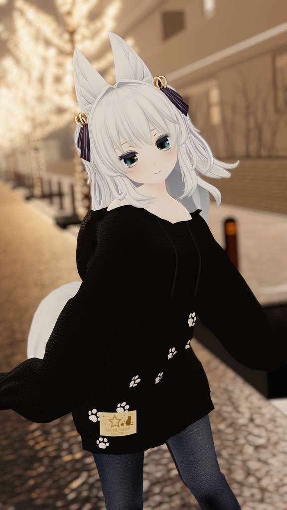 VRChat向け衣装オーバーサイズニットパーカー 【59アバター対応】