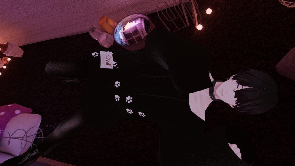 VRChat向け衣装オーバーサイズニットパーカー 【59アバター対応】