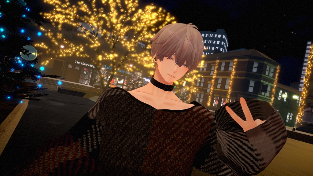 VRChat向け衣装オーバーサイズニットパーカー 【59アバター対応】