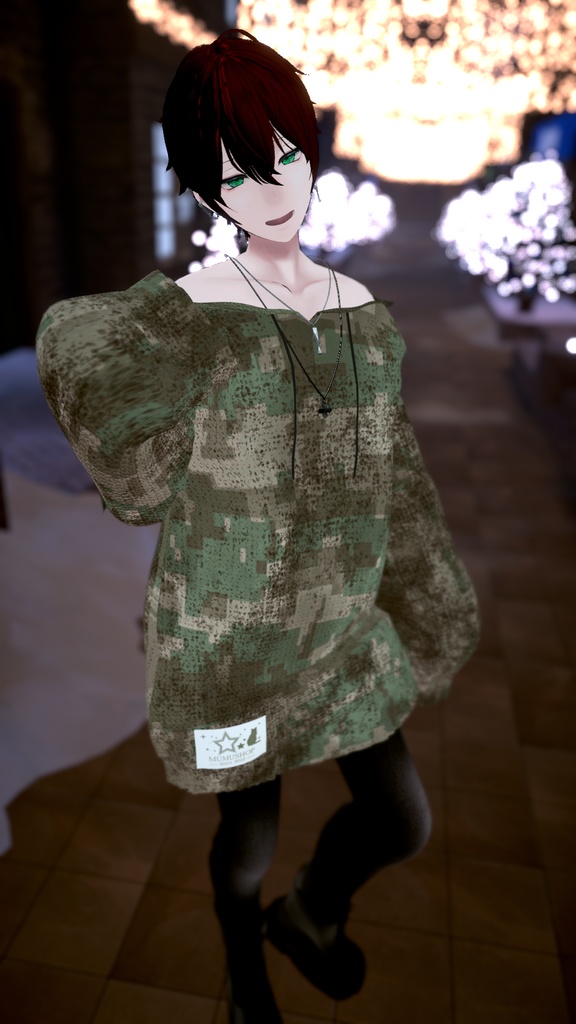 VRChat向け衣装オーバーサイズニットパーカー 【59アバター対応】