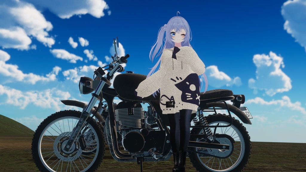 VRChat向け衣装オーバーサイズニットパーカー 【59アバター対応】