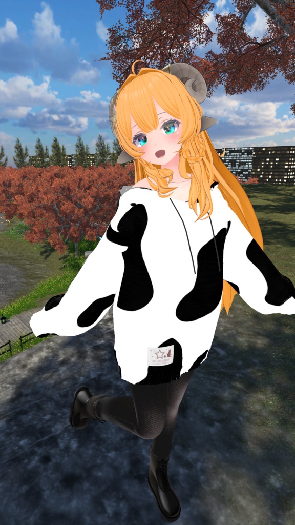 VRChat向け衣装オーバーサイズニットパーカー 【59アバター対応】