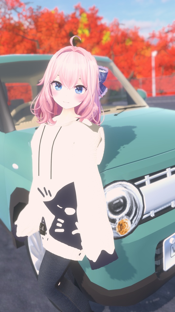 VRChat向け衣装オーバーサイズニットパーカー 【59アバター対応】