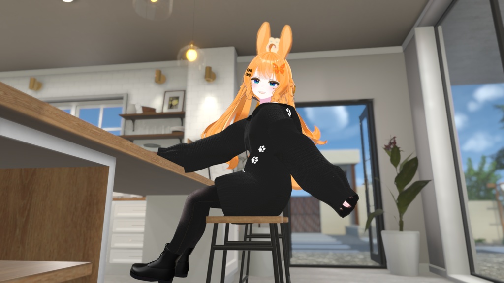 VRChat向け衣装オーバーサイズニットパーカー 【59アバター対応】