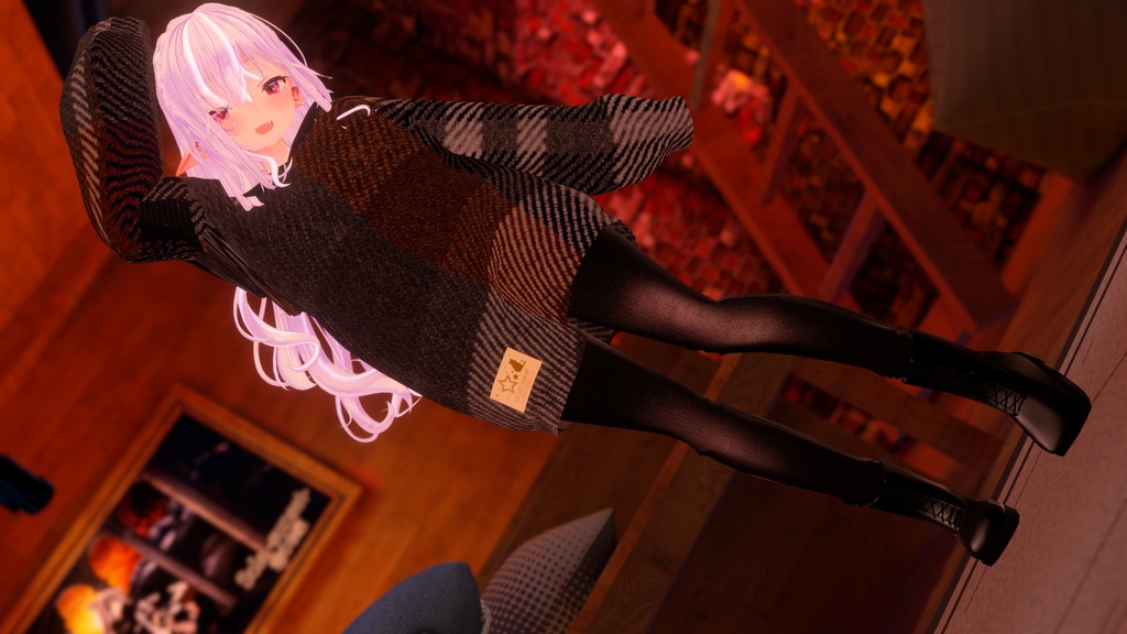 VRChat向け衣装オーバーサイズニットパーカー 【59アバター対応】