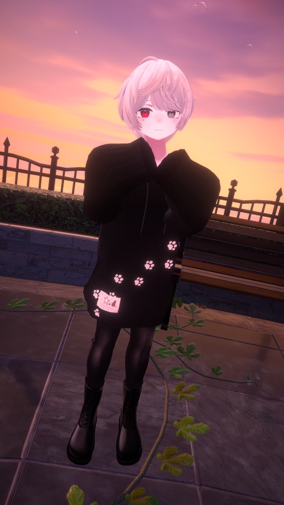 VRChat向け衣装オーバーサイズニットパーカー 【59アバター対応