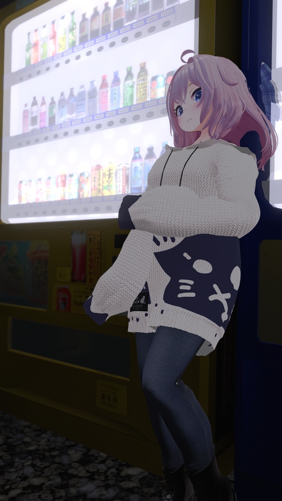 VRChat向け衣装オーバーサイズニットパーカー 【59アバター対応】