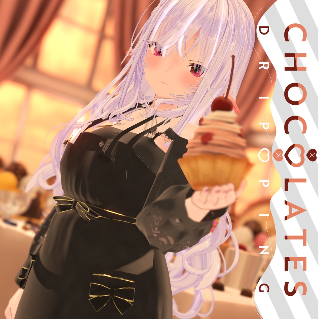 47アバター対応】ChocolatesDripping XOXO (VRChat向け衣装)