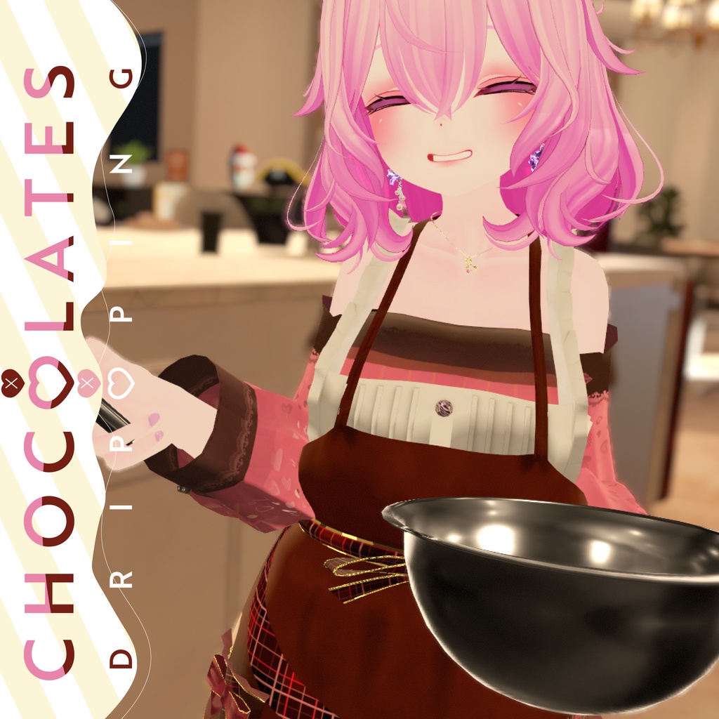 47アバター対応】ChocolatesDripping XOXO (VRChat向け衣装)
