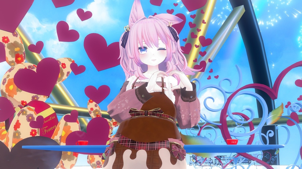 47アバター対応】ChocolatesDripping XOXO (VRChat向け衣装)