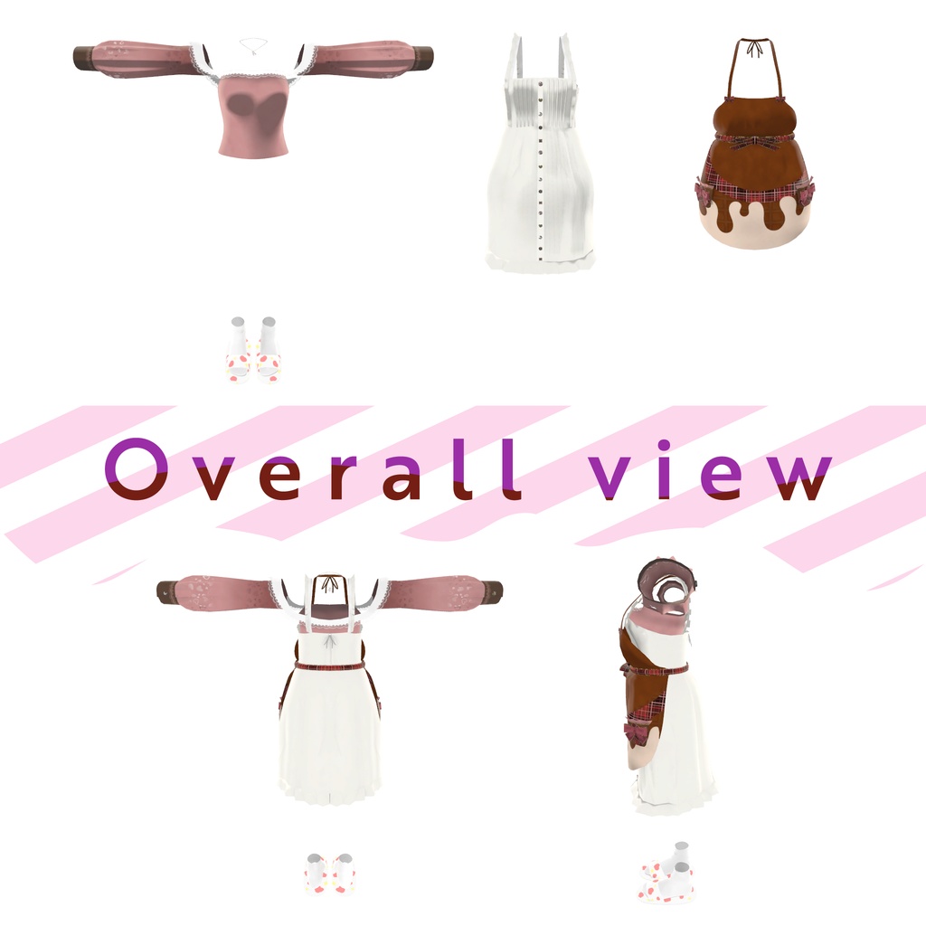 47アバター対応】ChocolatesDripping XOXO (VRChat向け衣装)