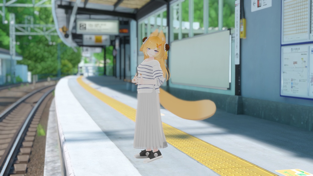 21アバター対応 シンプルスプリングコーデ (VRCHAT向け衣装)