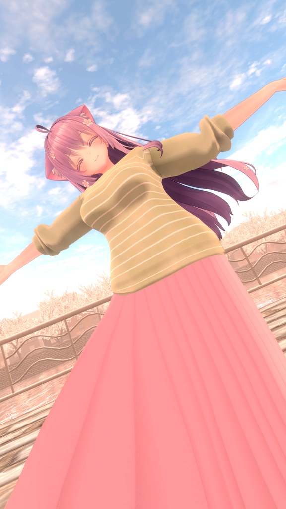 21アバター対応 シンプルスプリングコーデ (VRCHAT向け衣装)