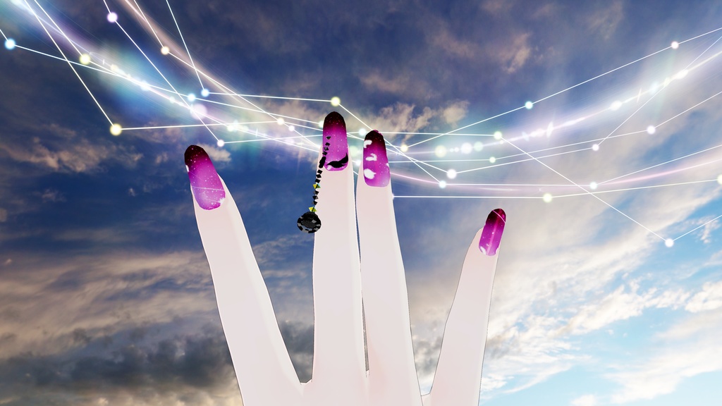 43アバター対応※ 動くネイルチップ 動くアイテクスチャ