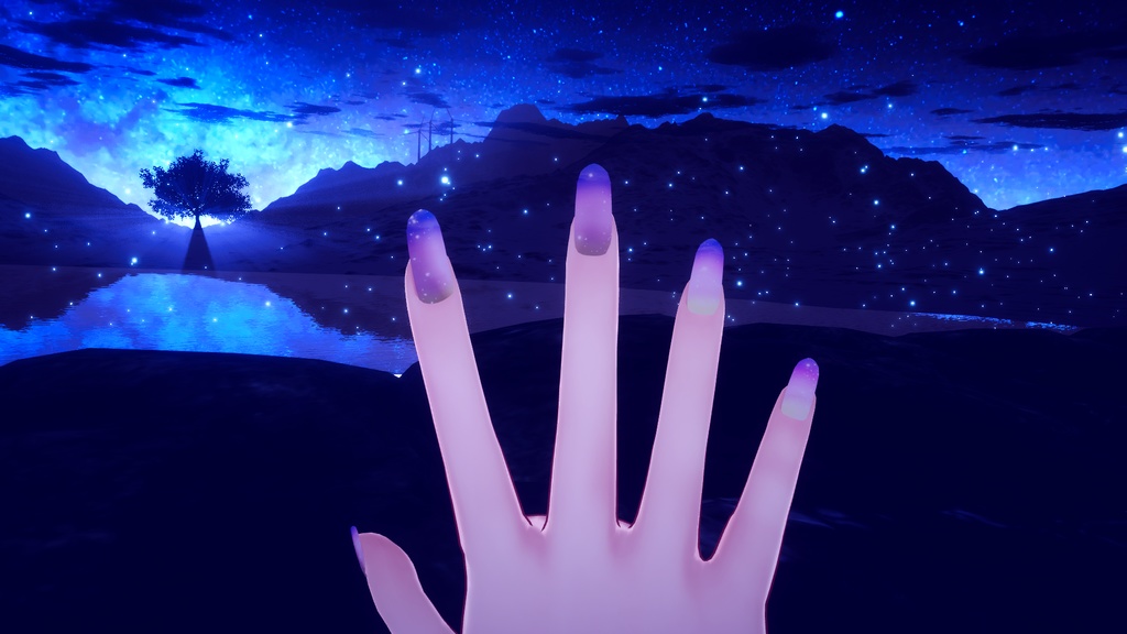 43アバター対応※ 動くネイルチップ 動くアイテクスチャ