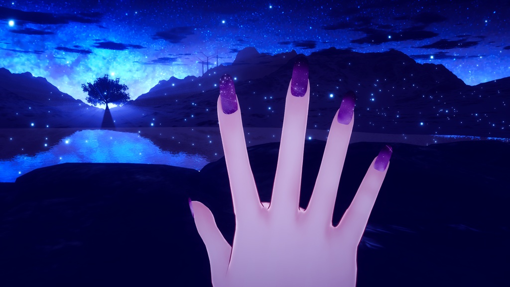 43アバター対応※ 動くネイルチップ 動くアイテクスチャ