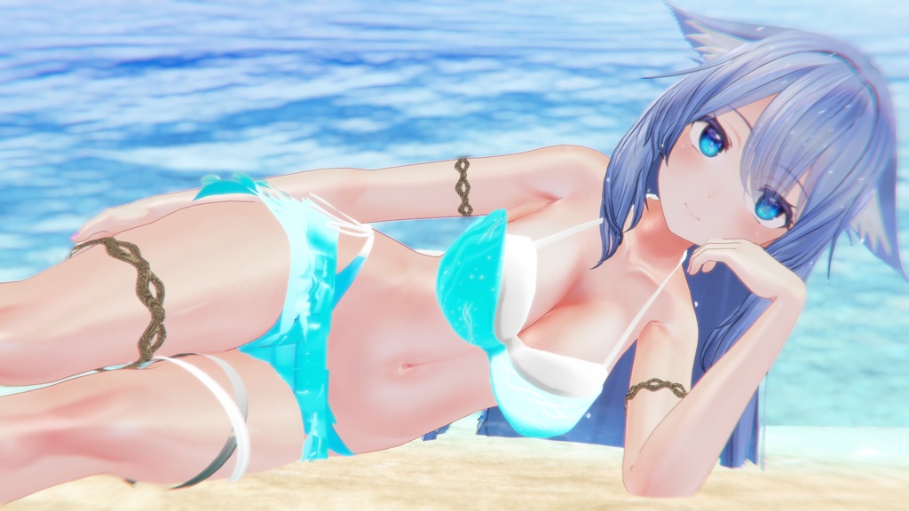 50アバター対応 天衣月雫 (VRChat向け和風水着)#mumu_shop