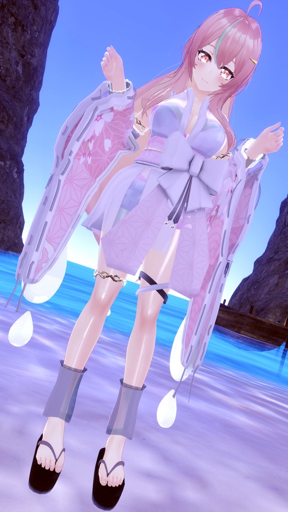 50アバター対応 天衣月雫 (VRChat向け和風水着)#mumu_shop