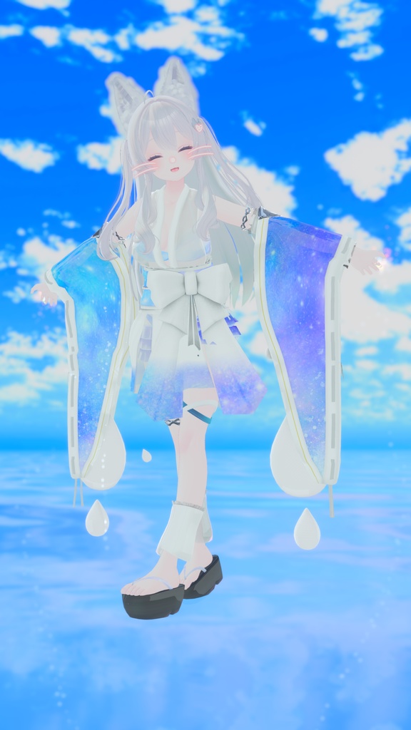 50アバター対応 天衣月雫 (VRChat向け和風水着)#mumu_shop