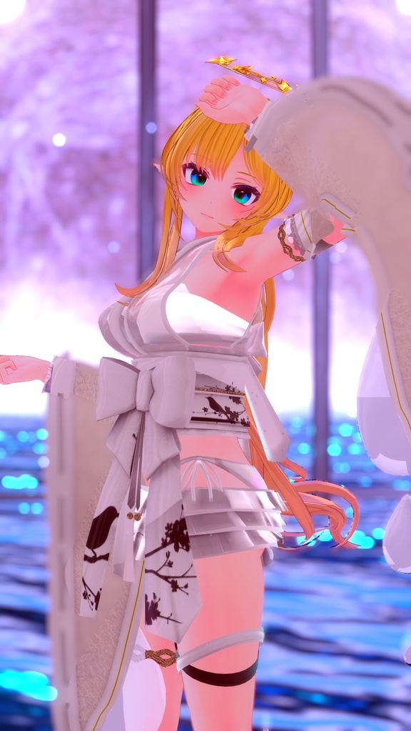 50アバター対応 天衣月雫 (VRChat向け和風水着)#mumu_shop