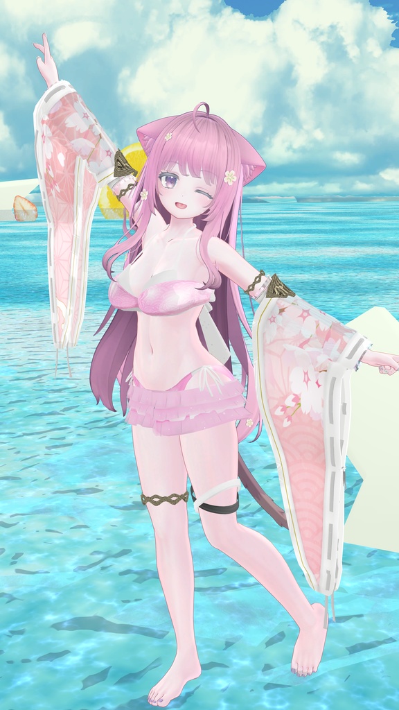 50アバター対応 天衣月雫 (VRChat向け和風水着)#mumu_shop