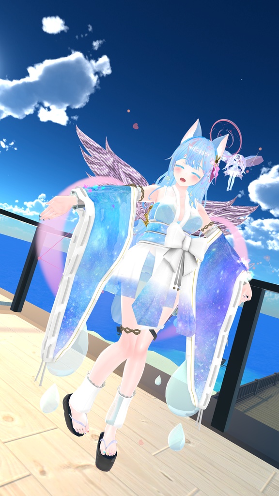 50アバター対応 天衣月雫 (VRChat向け和風水着)#mumu_shop
