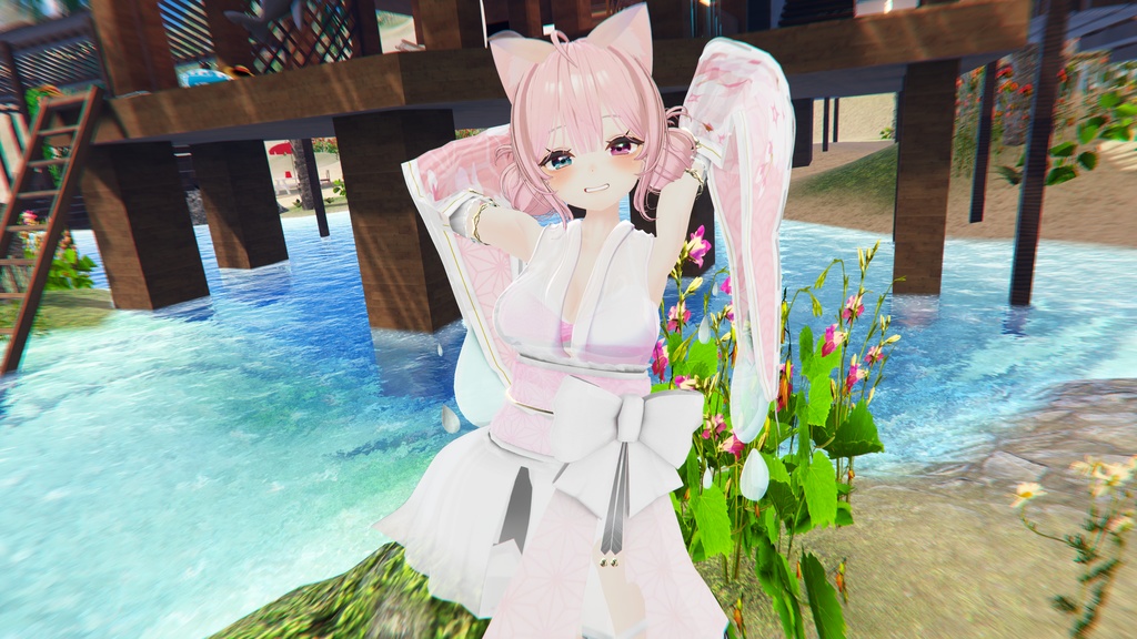 50アバター対応 天衣月雫 (VRChat向け和風水着)#mumu_shop