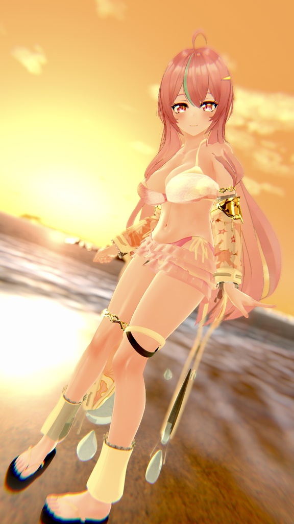50アバター対応 天衣月雫 (VRChat向け和風水着)#mumu_shop